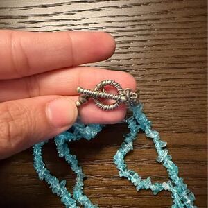 Vintage 925 Sterling Silver Apatite Necklace